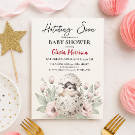Invitación Pronto Nacerán Pollitos Rústicos Baño de Bebé