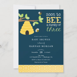Invitación Pronto para ser una familia de tres Baby Shower