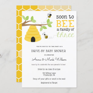 Invitación Pronto será una familia de Baby Shower de tres uni