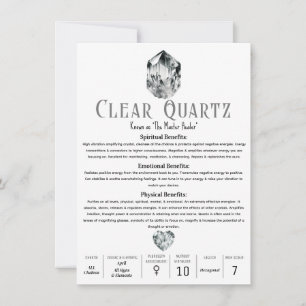 Invitación Propiedades Metafísicas del Cristal de Cuarzo Clar