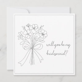 Invitación propuesta caprichoso de arco y flor de dama de hon