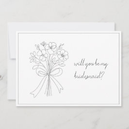 Invitación propuesta caprichoso de arco y flor de dama de hon