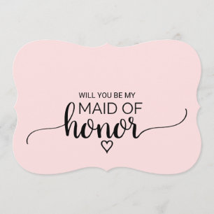 Invitación Propuesta de caligrafía rosa de Rubor hecha de hon