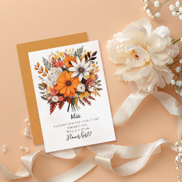 Invitación Propuesta de Chica Flower Flower Girl para el atar