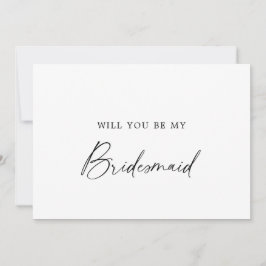 Invitación Propuesta de Dama de Honor con Caligrafía Moderna