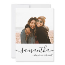 Propuesta de dama de honor con foto personalizada 