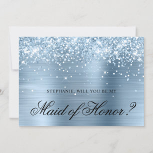 Invitación Propuesta de Dama de Honor de Papel de Holograma A