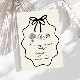 Invitación Propuesta de Dama de Honor Floral con Lazo Dibujad