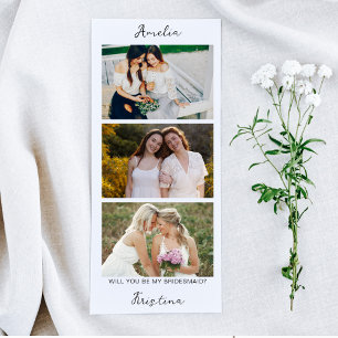 Invitación Propuesta de Dama de Honor Franja de Foto