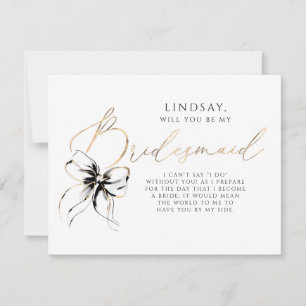 Invitación Propuesta de Dama de Honor Moderna Caprichosa con 