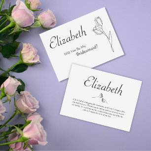 Invitación Propuesta de Dama de Honor Personalizada y Elegant