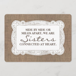 Invitación Propuesta de dama de honor y dama de honor rustica