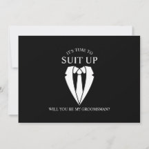 Propuesta de Demanda de Boda negro y tie Groomsman