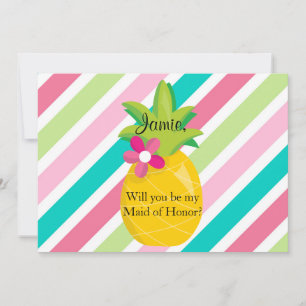 Invitación Propuesta de doncella de honor de piña