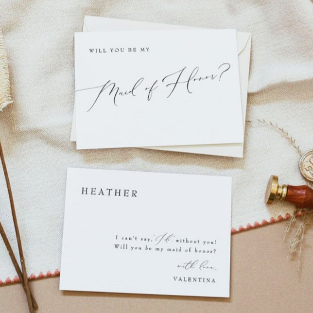 Invitación Propuesta de doncella de honor en escritura fantás (Subido por el creador)