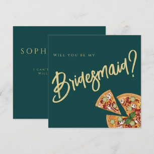 Invitación Propuesta de fiesta de bodas PIZZA esmeralda verde