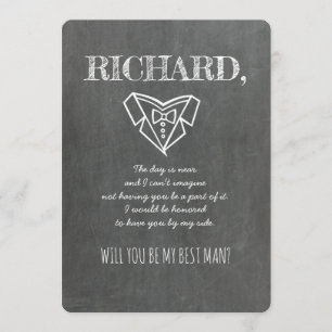 Invitación Propuesta de Groomsman o Mejor Hombre