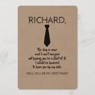 Invitación Propuesta de Groomsman o Mejor Hombre