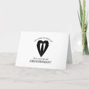 Invitación Propuesta de Groomsman personalizada para Boda neg