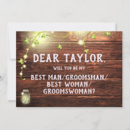 Invitación Propuesta de Groomsman por la mejor mujer del homb
