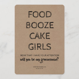 Invitación Propuesta de GRUPO moderno / MEJOR HOMBRE gracioso