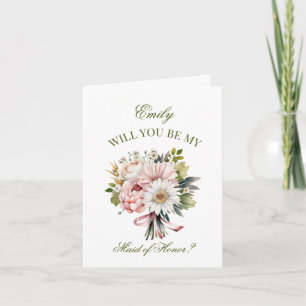 Invitación Propuesta de honor de Daisy Bouquet Rosa