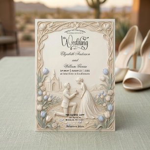 Invitación Propuesta de jardín Art Nouveau para boda tradicio