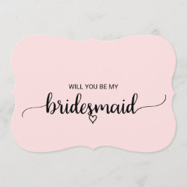 Invitación Propuesta de la Bridesmaid de caligrafía simple ro
