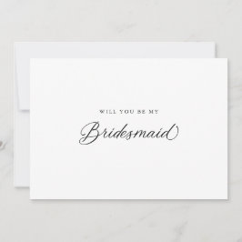 Invitación Propuesta de la dama de honor de Black Elegant Mod