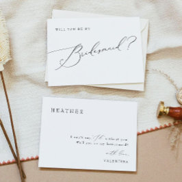 Invitación Propuesta de la dama de honor de la escritura capr