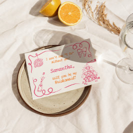 Invitación Propuesta de la dama de honor de la torre de champ