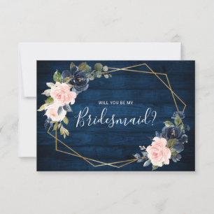 Invitación Propuesta de la dama de honor geométrica de la Mar