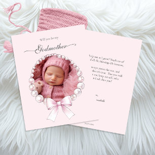 Invitación Propuesta de Madrina Poema Coqueta Foto