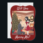 Invitación Propuesta de Navidades - ¿Te Casarás Conmigo?<br><div class="desc">¿Planea hacer la pregunta durante la temporada festiva? Enviar esta magnífica tarjeta de propuesta Todo el texto es personalizable tanto en el frente como en el reverso. También disponible como descarga instantánea ¡Felicidades!</div>