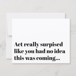 Invitación Propuesta de niñera sorprendida por Ley de tipogra