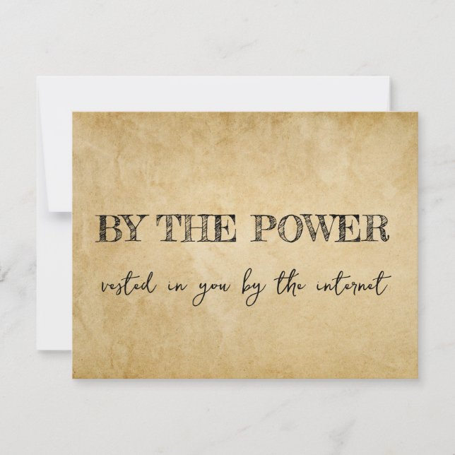 Invitación Propuesta de Oficiante Divertida: 'Cásanos' Únicos (Anverso)