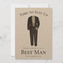 Propuesta de Padrino de Boda Es Hora de Vestirse E