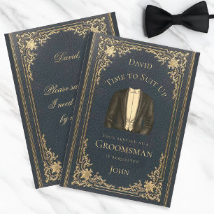 Invitación Propuesta de Padrino de Boda Vintage Hora de Vesti