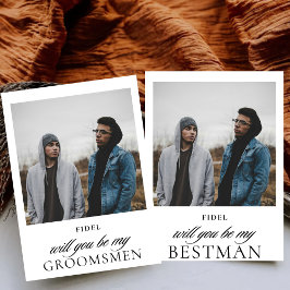 Invitación Propuesta de Padrino de Bodas con Guion Minimalist