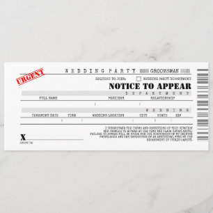 Invitación Propuesta de padrino de bodas divertida con citaci