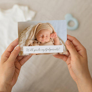 Invitación Propuesta de Padrino/Madrina para Bebé Dulce Foto