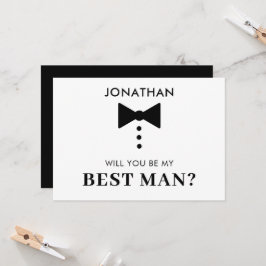Invitación Propuesta de Padrino Personalizada con Esmoquin Mo