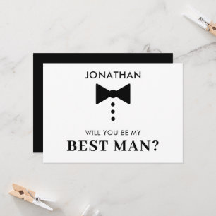 Invitación Propuesta de Padrino Personalizada con Esmoquin Mo