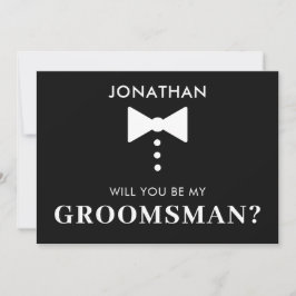 Invitación Propuesta de Padrino Personalizada con Esmoquin Mo
