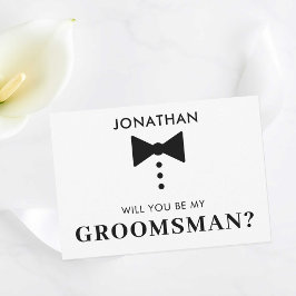 Invitación Propuesta de Padrino Personalizada con Esmoquin Mo