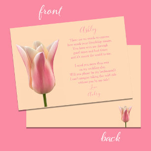 Invitación Propuesta de Poema de Dama de Honor de Tulip ¿Será