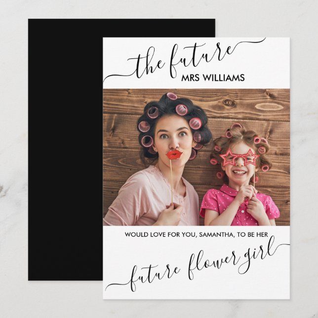 Invitación Propuesta de una chica de flor del futuro foto de  (Anverso / Reverso)