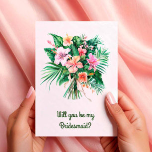 Invitación Propuesta del Partido Tropical de Boda de Hibiscus