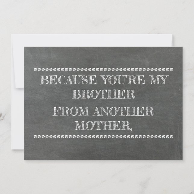 Invitación Propuesta divertida de Chalkboard GROOMSMAN / BEST (Anverso)