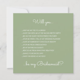 Invitación Propuesta divertida y moderna de una dama de honor